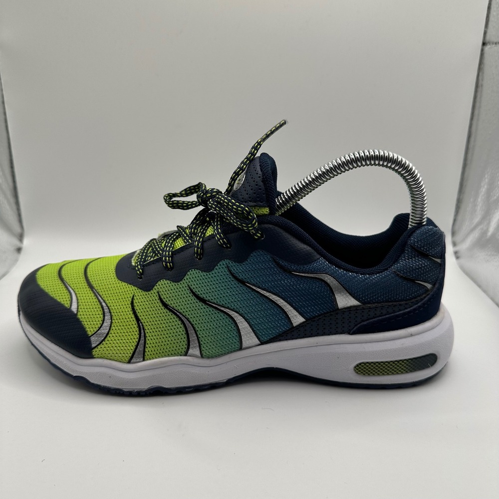 Athletic Works Sneakers Boys Size 6 Blue Green Good Gradient Mesh BMAW49ES313